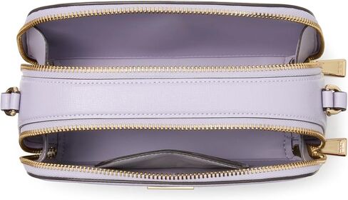 kate spade new york Serena Spring Pansies Embossed Saffiano Leather Double Zip Dome Crossbody, Blush Cloud Multi in Kuwait