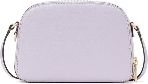 kate spade new york Serena Spring Pansies Embossed Saffiano Leather Double Zip Dome Crossbody, Blush Cloud Multi in Kuwait