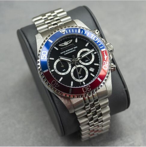 INVICTA Pro Diver Men 43mm Stainless Steel Gold + Steel Black dial VD53 Quartz in Saudi Arabia