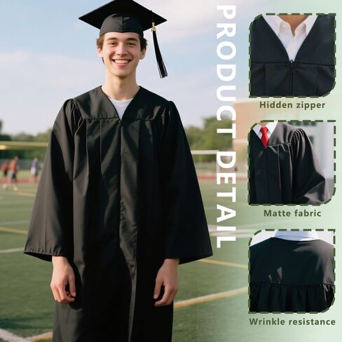 goprety 4 Pcs Choir Robes for Church Adults Baptism Robes for Water Baptism Unisex Matte Graduation Gown in Kuwait