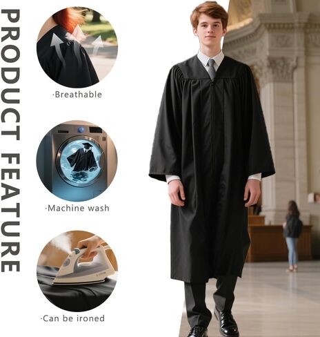 goprety 4 Pcs Choir Robes for Church Adults Baptism Robes for Water Baptism Unisex Matte Graduation Gown in Kuwait