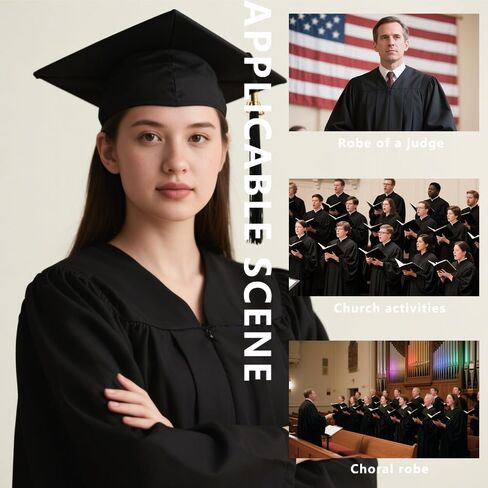 goprety 4 Pcs Choir Robes for Church Adults Baptism Robes for Water Baptism Unisex Matte Graduation Gown in Kuwait