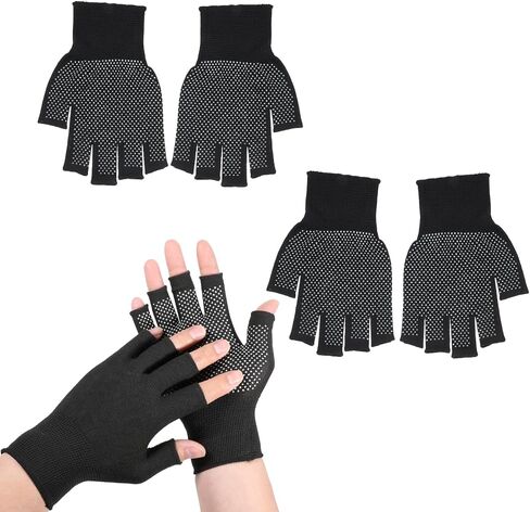 2 Pcs Lightweight Men and Women Half-Finger Slip Breathable Fingerless Work Gloves, Cycling Thin Gloves, Fingerless Work Gloves for Climbing, Gym, Training, Workout, Weight Lifting Outdoor in Saudi Arabia
