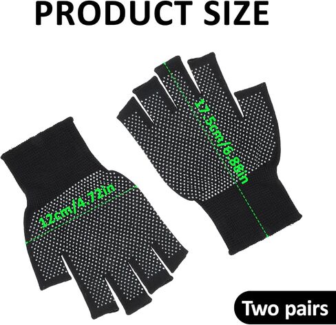 2 Pcs Lightweight Men and Women Half-Finger Slip Breathable Fingerless Work Gloves, Cycling Thin Gloves, Fingerless Work Gloves for Climbing, Gym, Training, Workout, Weight Lifting Outdoor in Saudi Arabia