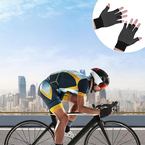 2 Pcs Lightweight Men and Women Half-Finger Slip Breathable Fingerless Work Gloves, Cycling Thin Gloves, Fingerless Work Gloves for Climbing, Gym, Training, Workout, Weight Lifting Outdoor in Saudi Arabia