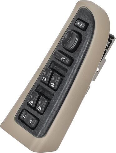 15883320 Front Driver Side Door Lock and Power Window Switch & Tan Bezel Assembly Fit for 2003-2007 Chevy Avalanche Silverado Suburban Tahoe GMC Yukon Sierra, Cadillac Escalade# 920-020 in Saudi Arabia