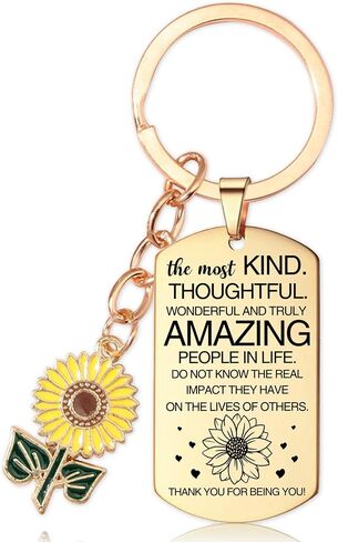 Best Friends Gifts for Women - Friendship Gifts Golden Sunflower True Friend Keychain Bestie Gift Birthday Christmas New Year in Saudi Arabia