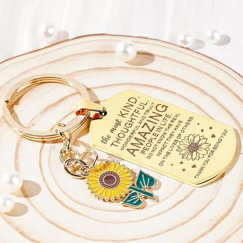Best Friends Gifts for Women - Friendship Gifts Golden Sunflower True Friend Keychain Bestie Gift Birthday Christmas New Year in Saudi Arabia