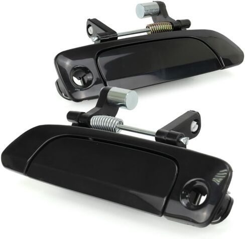 KarParts360 for Honda Civic 2001 02 03 04 2005 Exterior Door Handle Front, Driver Side Smooth Black | with Key Hole | Trim:All Submodels in Saudi Arabia