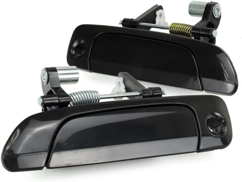 KarParts360 for Honda Civic 2001 02 03 04 2005 Exterior Door Handle Front, Driver Side Smooth Black | with Key Hole | Trim:All Submodels in Saudi Arabia