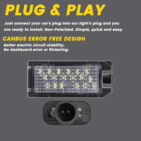 LED License Plate Lights For Dodge Durango 2014-2020 Pickup Truck rear Tag Lamp Assembly with 18SMD LED,68370520AA,68244899AA in Kuwait