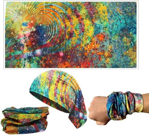 Unisex 9PCS Paisley Balaclavas Headwear Bandana Neck Gaiter Sports Tube UV Sewing Face Mask Headband Elastic Reusable Multifunctional Magic Scarf Balaclava for Women in Kuwait