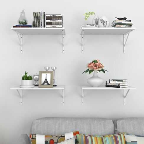 Deep Floating Shelves for Wall, 12 Inch Deep White Shelves for Bedroom, Large Wall Shelf for Living Room, Kitchen, Bathroom, Laundry Room and Decor Storage in Saudi Arabia