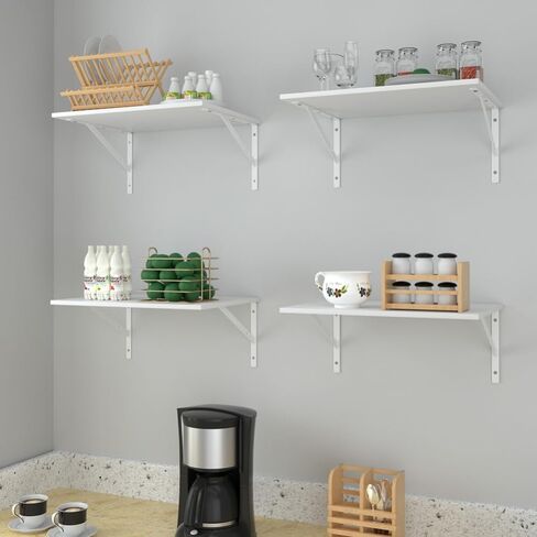 Deep Floating Shelves for Wall, 12 Inch Deep White Shelves for Bedroom, Large Wall Shelf for Living Room, Kitchen, Bathroom, Laundry Room and Decor Storage in Saudi Arabia