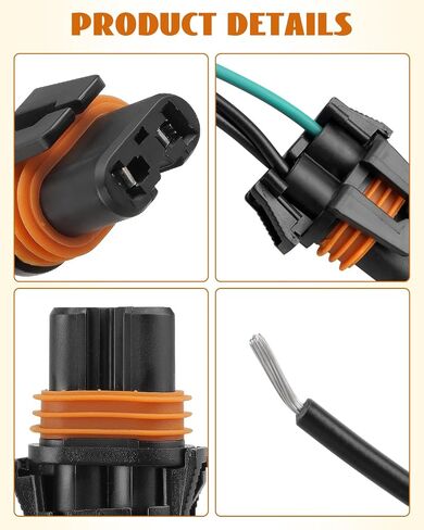 3-Ware 9012 Halogen Louck Socket Wiring Harness ، موصل 2-Pin ، ناتج الأسلاك النحاسية لـ Fiat 500 2013 2014 2015 2015 2017 in Saudi Arabia