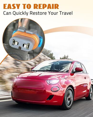 3-Ware 9012 Halogen Louck Socket Wiring Harness ، موصل 2-Pin ، ناتج الأسلاك النحاسية لـ Fiat 500 2013 2014 2015 2015 2017 in Saudi Arabia