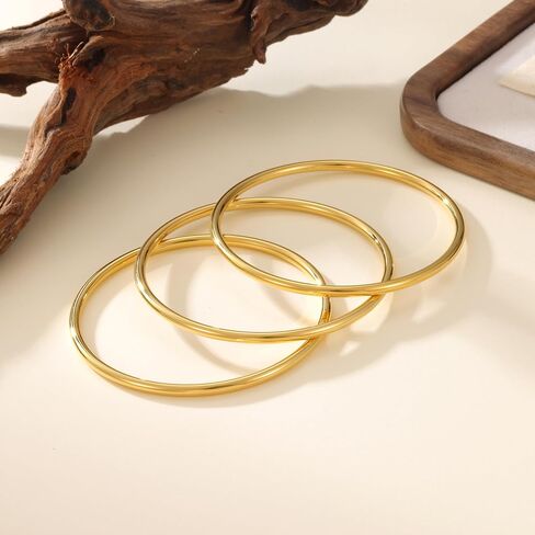 14k Gold Stainless Steel Plated Love Bracelet Plated Stackable For Women Round Solid Color Plain Circle Bracelet The Love Wedding For Couple in Kuwait