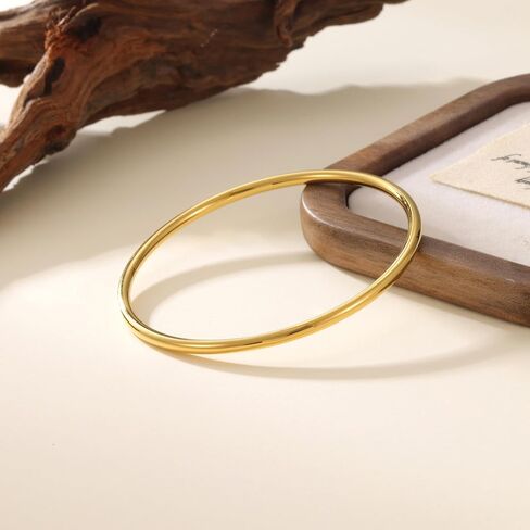 14k Gold Stainless Steel Plated Love Bracelet Plated Stackable For Women Round Solid Color Plain Circle Bracelet The Love Wedding For Couple in Kuwait