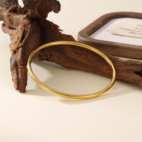 14k Gold Stainless Steel Plated Love Bracelet Plated Stackable For Women Round Solid Color Plain Circle Bracelet The Love Wedding For Couple in Kuwait