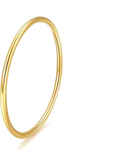 14k Gold Stainless Steel Plated Love Bracelet Plated Stackable For Women Round Solid Color Plain Circle Bracelet The Love Wedding For Couple in Kuwait