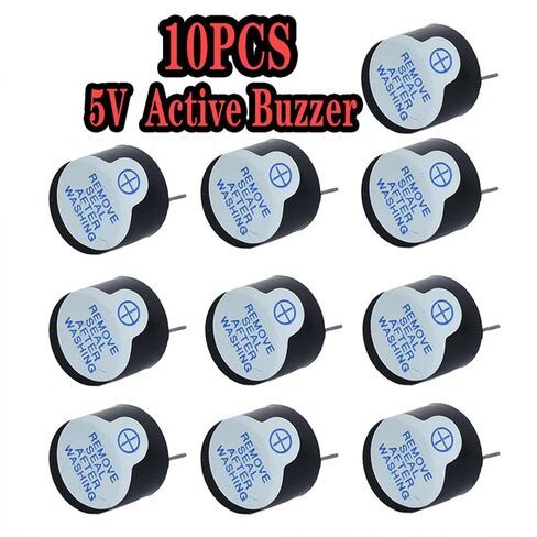 Big 5V النشط النشط المغناطيسي الطويل الصفير النغمة المنبه Ringer 12mm ناشطات بيزو النشط مناسبة لطابعات أجهزة الكمبيوتر in Saudi Arabia