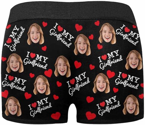 Artsadd Custom Mens Boxer Briefs Customized Funny Underwear Personalized Boxers Gifts for Boyfriend Husband Him in Kuwait