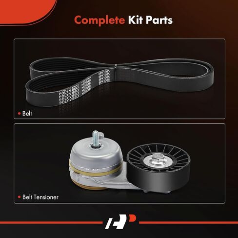 A-Premium Engine Serpentine Belt Drive Kit مع توتر متوافق مع Ford F-150 F150 2011 2013 2014-DOHC 5.0L in Saudi Arabia