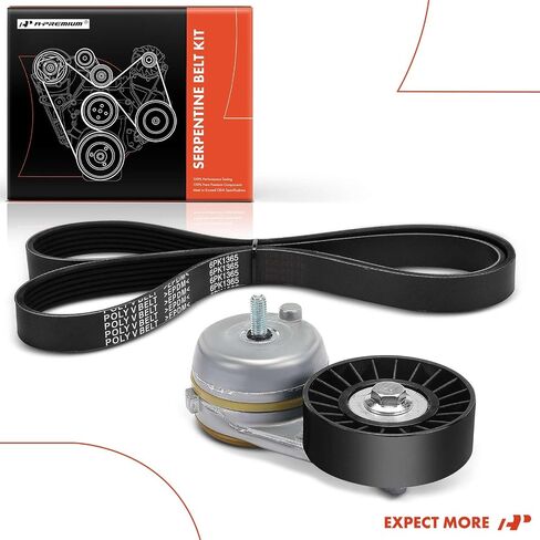A-Premium Engine Serpentine Belt Drive Kit مع توتر متوافق مع Ford F-150 F150 2011 2013 2014-DOHC 5.0L in Saudi Arabia