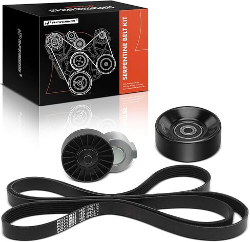 A-Premium Engine Serpentine Belt Drive Kit W/Telectioner & Idler متوافق مع دودج كارافان ، Grand Caravan & Chrysler Grand Voyager & Plymouth Grand Voyager 3.3L 3.8L 2000 3.3L in Saudi Arabia