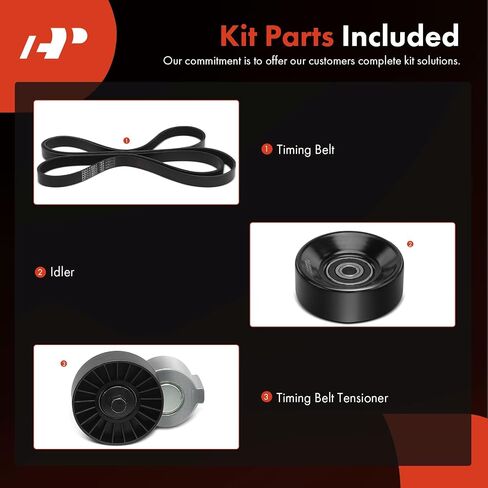 A-Premium Engine Serpentine Belt Drive Kit W/Telectioner & Idler متوافق مع دودج كارافان ، Grand Caravan & Chrysler Grand Voyager & Plymouth Grand Voyager 3.3L 3.8L 2000 3.3L in Saudi Arabia