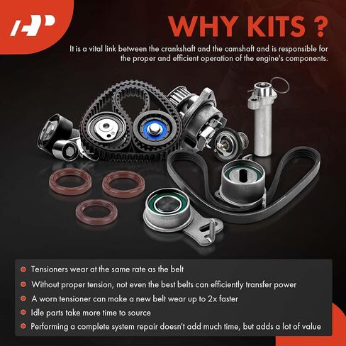 A-Premium Engine Serpentine Belt Drive Kit W/Telectioner & Idler متوافق مع دودج كارافان ، Grand Caravan & Chrysler Grand Voyager & Plymouth Grand Voyager 3.3L 3.8L 2000 3.3L in Saudi Arabia
