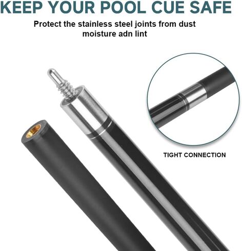 HomeSeason Glass Fibre Pool Cue Stick 58" Billiard Cue Sticks Professional Low Deflection Pool Sticks in Kuwait