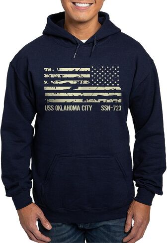 Cafepress USS Oklahoma City Hoodie (Dark) Men Rgular Fit Hoodie in Saudi Arabia