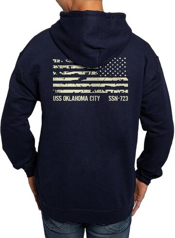 Cafepress USS Oklahoma City Hoodie (Dark) Men Rgular Fit Hoodie in Saudi Arabia