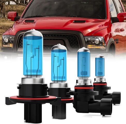 مصابيح المصابيح الأمامية متوافقة مع Hyundai Tucson 2019-2021 ، 9005 High Beam + H7 Low Low Beam Light Light Combo ، Super Bright 6000K White ، Slip and Play ، Pack of 4 in Kuwait