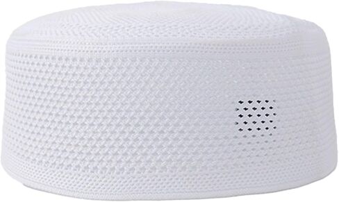 Men Prayer Hat Knitted Arabia Hat Breathable Meshed Kufi Caps Skull Hat Arabia Indian Turban Hat in Kuwait
