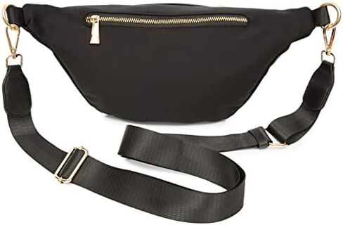 رمادي زائد الحجم فاني حزمة للنساء والرجال ، حقيبة Crossbody الأزياء مع حزام حزام قابل للتعديل (يناسب 42-54 في الخصر) in Kuwait