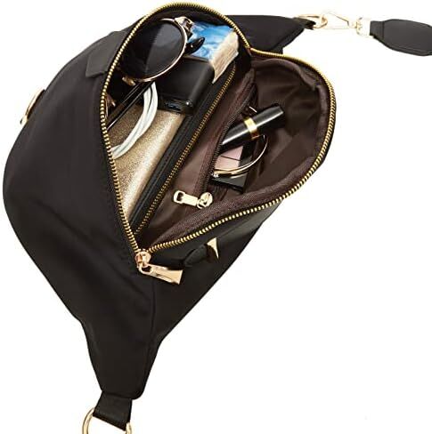 رمادي زائد الحجم فاني حزمة للنساء والرجال ، حقيبة Crossbody الأزياء مع حزام حزام قابل للتعديل (يناسب 42-54 في الخصر) in Kuwait