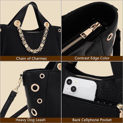 Leather Tote Bag for Women Work Travel Casual Shoulder Crossbody Bags with Strap in Kuwait