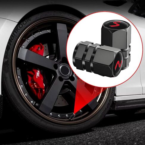 Aluminum Car Tire Valve Stem Caps Compatible with Mini Cooper S Countryman S Clubman S Car Wheel Valve Covers Accessories Universal for Car, SUV, Bike and Motorcycle (S) in Kuwait