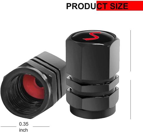Aluminum Car Tire Valve Stem Caps Compatible with Mini Cooper S Countryman S Clubman S Car Wheel Valve Covers Accessories Universal for Car, SUV, Bike and Motorcycle (S) in Kuwait