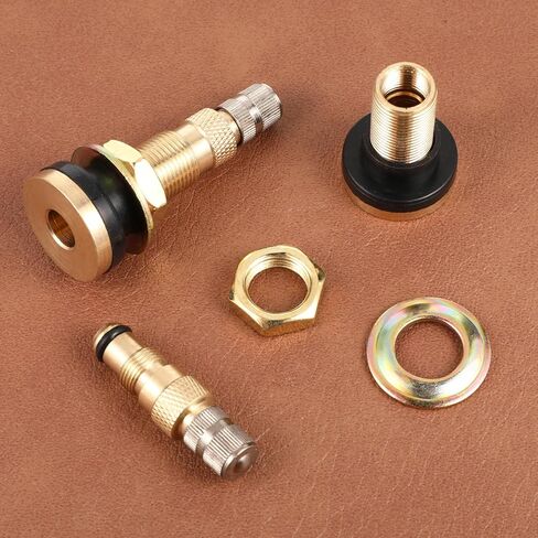 صمامات الإطارات TR618A إطار صمامات سائل الهواء السائل الجذعية الجذعية TR618A صمام المعادن صمامات الإطارات بدون أنبوب جذع للجرار الزراعي ، يناسب 0.618 ''+0.0157 'ثقب (2 حزمة) in Kuwait