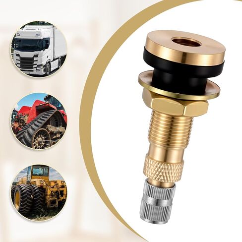 صمامات الإطارات TR618A إطار صمامات سائل الهواء السائل الجذعية الجذعية TR618A صمام المعادن صمامات الإطارات بدون أنبوب جذع للجرار الزراعي ، يناسب 0.618 ''+0.0157 'ثقب (2 حزمة) in Kuwait