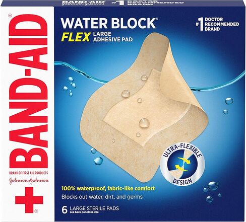 Pharmapacks Band-Aid Brand Block Flex 100percent Plads Lafficive Lundage Pads ، كبيرة ، 6 CT (حزمة من 3) in Saudi Arabia
