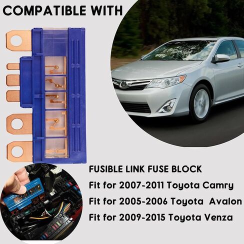 استبدل 82620-33030 Link Fusible Fuse Block متوافق مع 2007-2011 T-Oyota Camry ، 2005-2006 T-Oyota Avalon (120 AMP Main Fuse) in Saudi Arabia