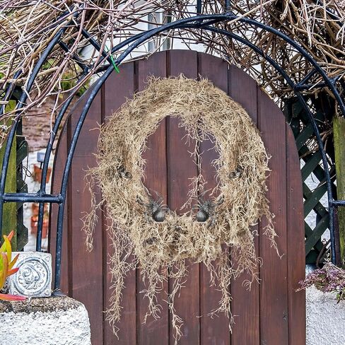 Giegxin 6 Pack Moss الإسبانية 41 "عصارة فو ، نباتات عصارية اصطناعية مصطنعة مزورة من النباتات المعلقة لعمليات إكليل معلقة مصطنعة للهالوين في الهواء الطلق (بني) in Kuwait