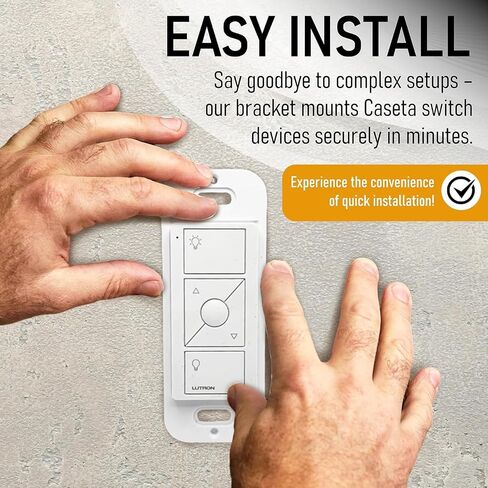 SplashNColor Wallplate Brackets for Lutron Caseta Pico Remote, 3-Pack – Seamless Remote Snap-in Installation Wall Bracket for Lutron Smart Switch, Durable Wall Mount Design for Lutron Pico Remote in Saudi Arabia