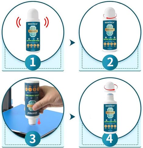 GEEETECH 150ml 3D Printer Adhesive Glue Bed Weld Original, Strong Grip Reduces Warping for ABS, PLA, PLA+, PETG and TPU Filament on Multiple Surfaces Compatible Glass, Flex Plate, PEI Sheet, 5 fl oz in Saudi Arabia