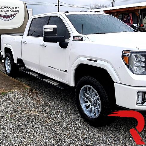 Recon-يناسب 20-24 Sierra HD 2500/3500 (Gen Gen) العدسات الإضاءة الحاجز (مجموعة 4 قطع) LED بيضاء/العنبر مع عدسة مدخنة/صافية (LED بيضاء ، عدسة مدخنة) in Kuwait