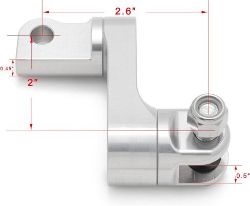 TOFR CNC Driver Passenger Male Mount Foot Foot Foot Rest Extensions for Harley Softail Sportster Dyna Touring Road King Street Glide Chopper Move 2-3/5 "Over 2" Forward in Kuwait